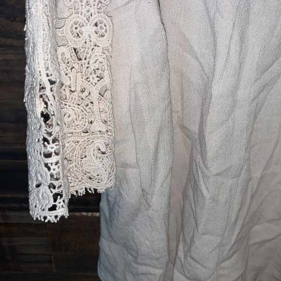NWT Nude Romper with Lace Sleeves and Pockets - Picture 9 of 9